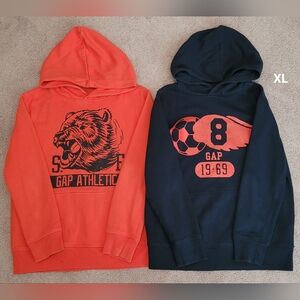 GAP Kids Bear and Soccer Hoodies - Orange and Navy